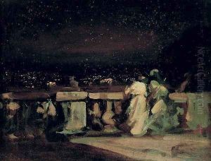 Watching the Fireworks, St. Cloud (on the Terrace) c.1893 by Charles Edward Conder
