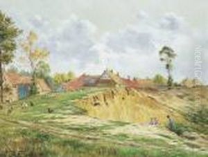 Les Enfants Pres De La Ferme by Armand Guery