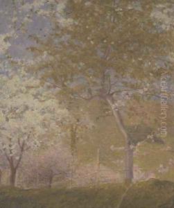 Orchards on the Seine near Vetheuil by Charles Edward Conder