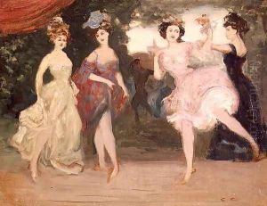 Four Dancing Girls on the Stage by Charles Edward Conder