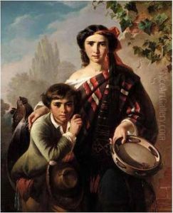 The Street Musicians by Karl Adolf Gugel