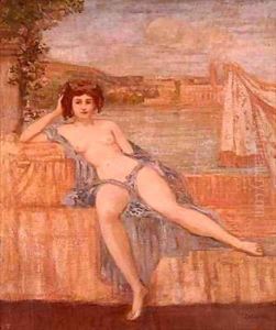 Nymph by Harbour by Charles Edward Conder
