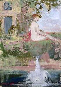 Design for fan by Charles Edward Conder