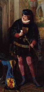 Portrait Of J. O. R. Fairlie Of
Myres, Standing Full-length,dressed As A Mid-fifteenth Century
Troubadour by Giuseppe Guidi