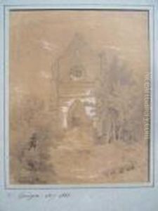 L'eglise En Ruine by Charles Louis Guigon