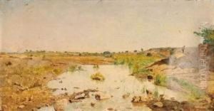 Vue D'une Riviere Dans Un Paysage Rocheux by Paul-Camille Guigou