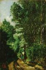 Chemin Borde D'arbres Pres De Sevres, 1856 Chemin Borde D'arbres Pres De Sevres, 1856