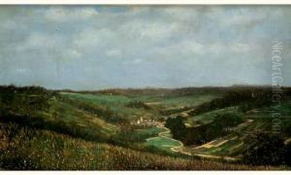 Paysage Au Creux D'une Vallee, Circa 1855 - view 1