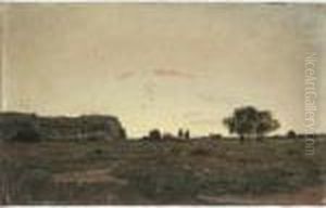 Coucher De Soleil En Provence by Paul-Camille Guigou
