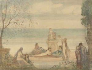The bacchalanian offering by Charles Edward Conder