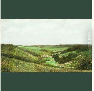 Paysage Au Creux D'une Vallee Vers 1855 Paysage Au Creux D'une Vallee Vers 1855