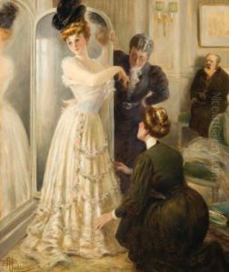 L'essayage by Albert Guillaume