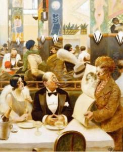 A La Coupole, Vers 1925.
