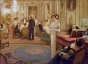 Cantatrice Animant Une Soiree Mondaine.