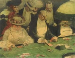 The Blackjack Players by Albert Guillaume