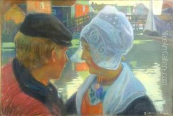 Lovers Beside A Canal - view 1
