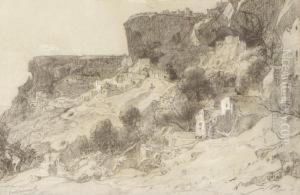 Mediterranean Cliff Dwellings by Gustave Achille Guillaumet