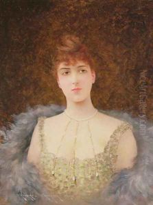 Portrait of a girl with fur wrap