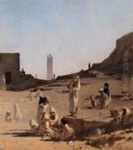 Motiv Aus Laghout In Der Sahara by Gustave Achille Guillaumet