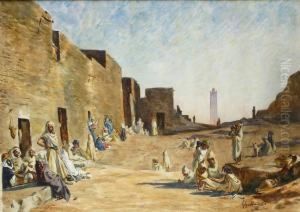 Place Animee Devant La Casbah