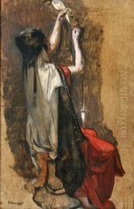 Fileuse De Bou Saada by Gustave Achille Guillaumet