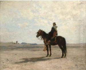 Cavalier Arabe Dans Un Desert by Gustave Achille Guillaumet