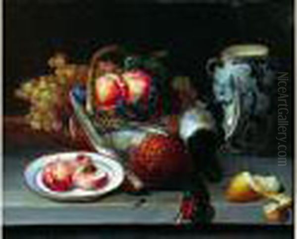 Nature Morte Aux Faisan Et Panier De Fruits - view 1