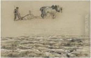 Scene De Labour;
 Halte De Cavaliers;
 Etudes De Femme Et De Bras by Gustave Achille Guillaumet
