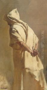 Bedouin Vu De Dos by Gustave Achille Guillaumet
