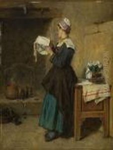 Magd In Der Kuche by Alexandre Marie Guillemin