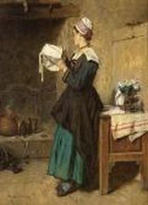 Lady Ironing by Alexandre Marie Guillemin