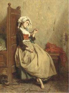 Daydreaming by Alexandre Marie Guillemin