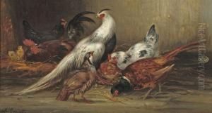 A Feasant, Chickens And Other Poultry by Claude Guilleminet