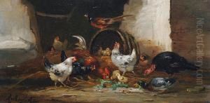 Poultry Farms - A Pair Of Paintings