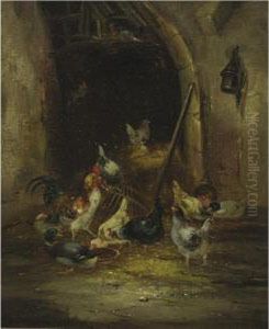 In The Poultry Yard: A Pair by Claude Guilleminet