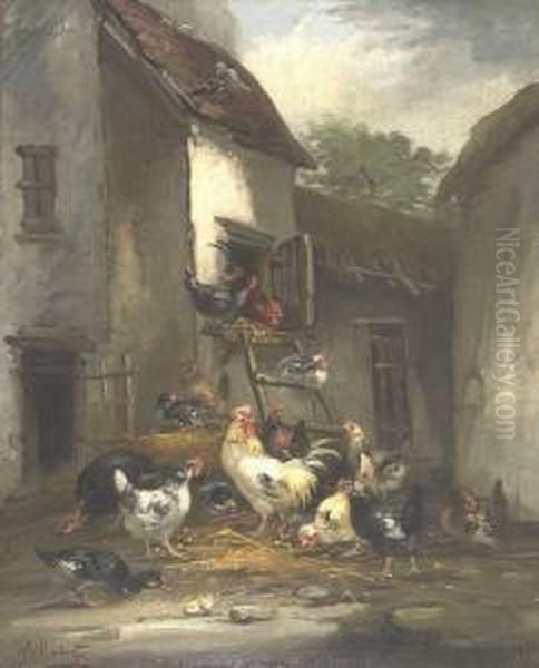 Chickens In A Farmyard - view 1