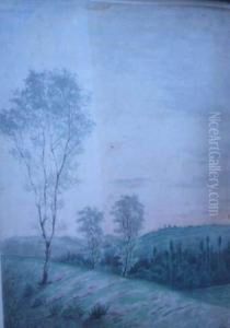 Paysage Vallonne Aux Arbres by Charles Victor Guilloux