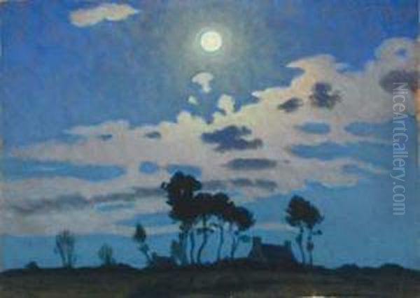 Chaumiere Bretonne Au Clair De Lune - view 1