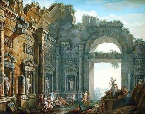 Architectural Ruins (2) by Charles-Louis Clerisseau