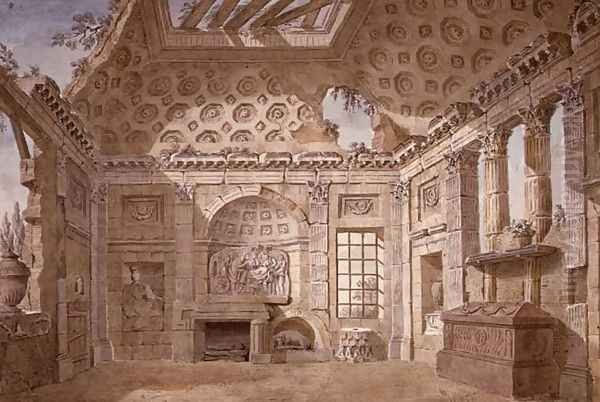 Design for Ruin Room of the monastery (now convent) of St. Trinita del Monte, Rome, c.1766 - view 1