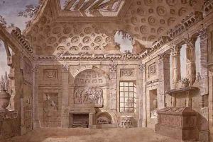 Design for Ruin Room of the monastery (now convent) of St. Trinita del Monte, Rome, c.1766 by Charles-Louis Clerisseau