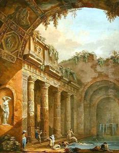 Interior of a Bath by Charles-Louis Clerisseau