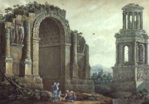 The Triumphal Arch at St.Remy by Charles-Louis Clerisseau