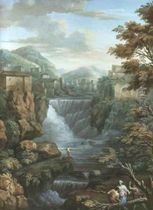 Tivoli Waterfalls by Charles-Louis Clerisseau
