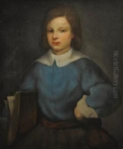 Portrait De Pierre- Marie Ou Enfant Au Livre by Lucien Victor Guirand De Scevola