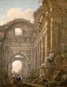 Architectural Ruins, 1765 by Charles-Louis Clerisseau