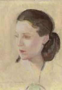 Portrait Of A Lady With Brown Hair