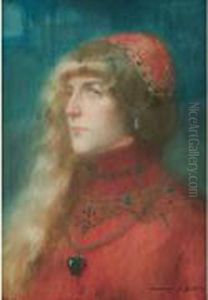Portrait De Venitienne Sous La Renaissance by Lucien Victor Guirand De Scevola