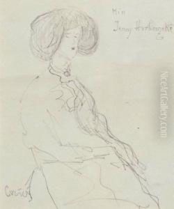 Miss Jenny Horhenzeke by Lajos Gulacsy