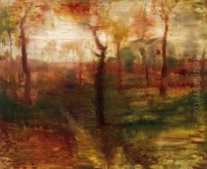 Miraculous Landscape by Lajos Gulacsy